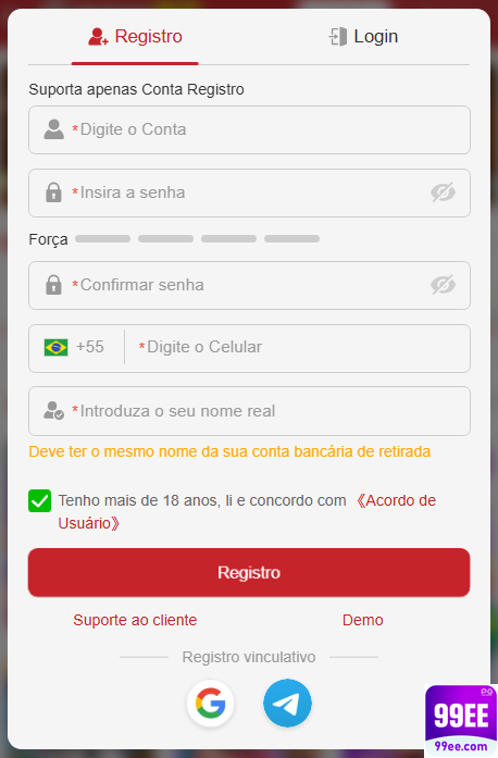 Experiência de Jogos 99ee.com